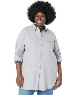Carhartt Plus Size Rugged Flex® Relaxed Fit Midweight Flannel Long Sleeve Plaid Tunic