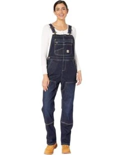 Carhartt Denim Double Front Bib Overalls