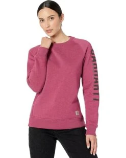 Carhartt Relaxed Fit Midweight Crew Neck Block Logo Sleeve Graphic Sweatshirt