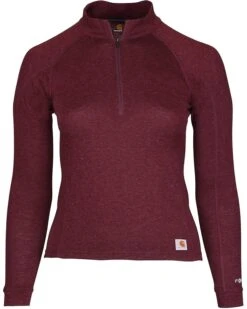 Carhartt Women's Force Heavyweight Quarter-Zip Thermal Base Layer Long Sleeve Shirt