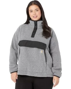 Carhartt Plus Size Fleece 1/4 Snap Front Jacket