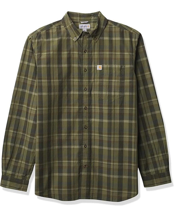 Carhartt Men's Petite Relaxed Fit Cotton Long-Sleeve Plaid Shirt 3 Carhartt Men's Petite Relaxed Fit Cotton Long-Sleeve Plaid Shirt