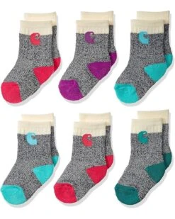 Carhartt Girl's Camp Crew Sock 6 Pair Pack