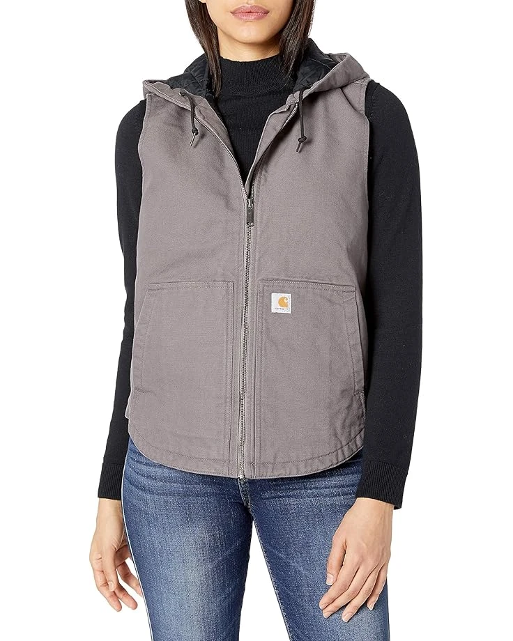 Carhartt Women's Washed Duck Hooded Vest 3 Carhartt Women's Washed Duck Hooded Vest