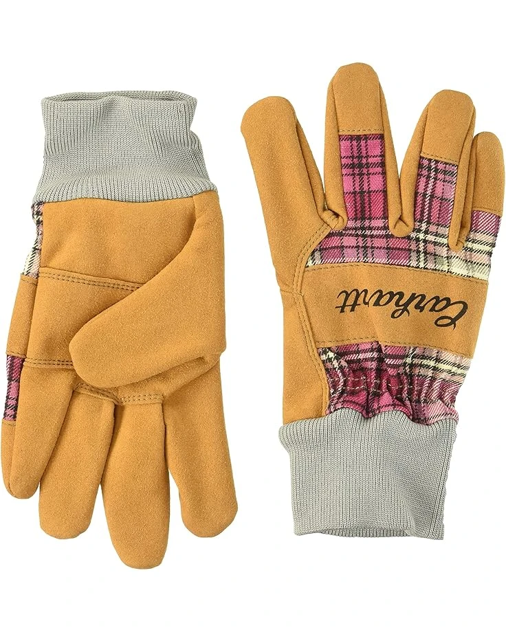 Carhartt Women's Suede Work-Knit Gloves 3 Carhartt Women's Suede Work-Knit Gloves